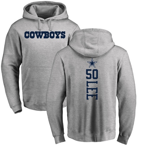 Men Dallas Cowboys Ash Sean Lee Backer #50 Pullover NFL Hoodie Sweatshirts